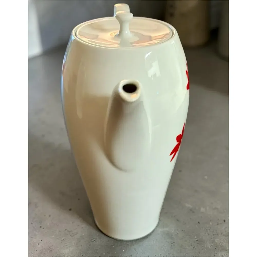 Mikasa PURE RED Porcelain Coffee Pot Server SL 134 - Retired